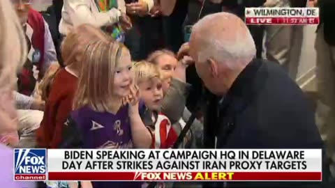 Hide the Children! Joe Biden Makes a B-Line to the Kiddies - Almost Trips at Delaware Campaign Stop