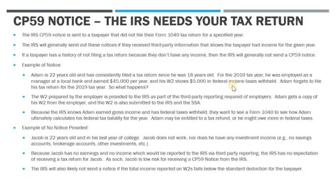 Why Did I Receive an IRS CP 59 Tax Notice?