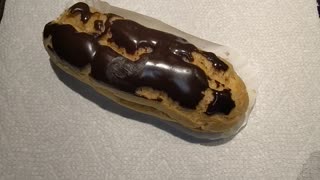 Eating Éclair From Bartz Bakery, Dbn, MI, 4/17/24