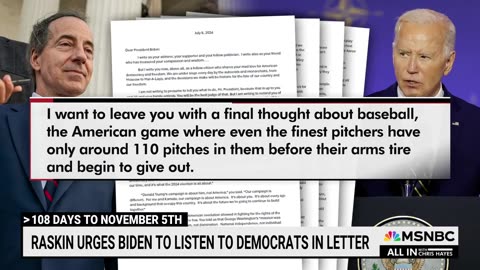 Raskin pens letter to Biden with apt baseball metaphor: ‘Star pitcher’