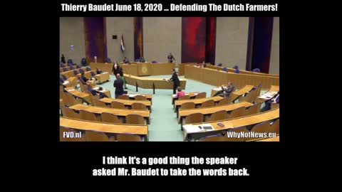 Thierry Baudet Defending The Dutch 🇳🇱 Farmers in June18, 2020 And Called 'Conspiracy Theorist'