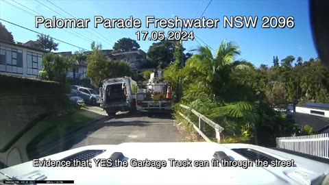 Video Evidence NO.2: Garbage Truck can fit through Palomar Parade.