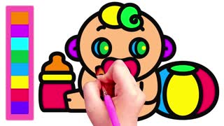 Drawing and Coloring for Kids - How to Draw Infant