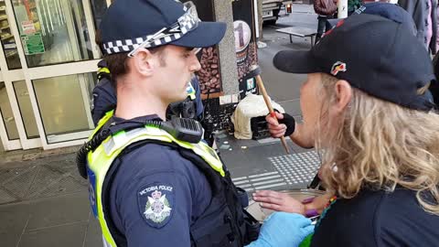 Drummer Assaulted 23 04 2022 Melbourne Swanston Street & Flinders Lane Intersection