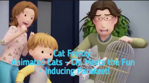 Cat Frenzy: Animated Cats - Chi Meets the Fun-Inducing Parakeet!