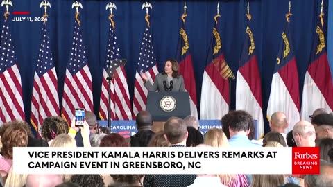 JUST IN- Kamala Harris Gives Campaign Speech In North Carolina As Calls For Biden To Drop Out Grow