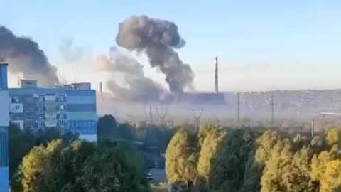 Dnepropetrovsk Thermal Power Plant struck by Russian forces this morning