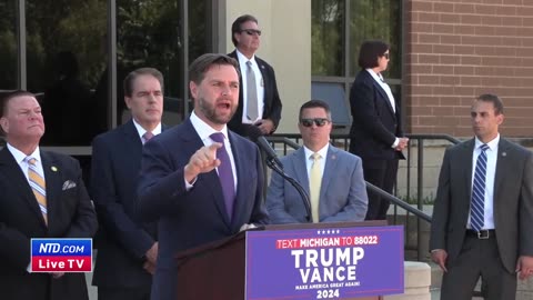 Vance Delivers Remarks to the Press in Shelby Township, Michigan