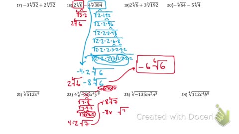 Simplifying Radicals with nth roots part 2