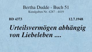 BD 4373 - URTEILSVERMÖGEN ABHÄNGIG VON LIEBELEBEN ....