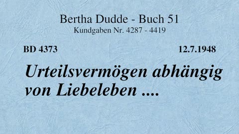 BD 4373 - URTEILSVERMÖGEN ABHÄNGIG VON LIEBELEBEN ....