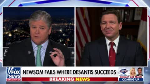 Gov. Ron DeSantis is asked whether he would debate Gavin Newsom
