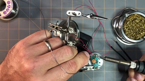 Soldering Disc Capacitors Across DC Motor Terminals - Robot Project: Scrubberbot