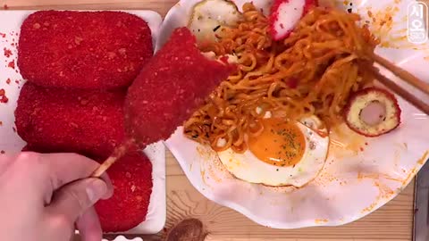 MUKBANG FIRE NOODLES AND Tteok