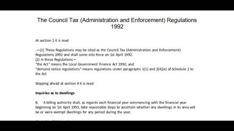 Council tax; enforcing an alleged debt!