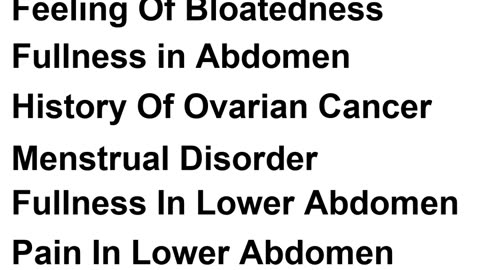 Symptoms of ovarian cancer