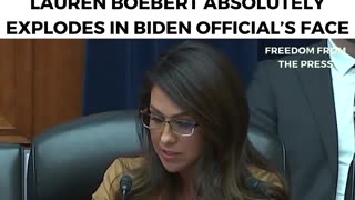 "FUNDED AT THE NANCY PELOSI LEVELS!" - Lauren Boebert Absolutely Explodes On Biden Official