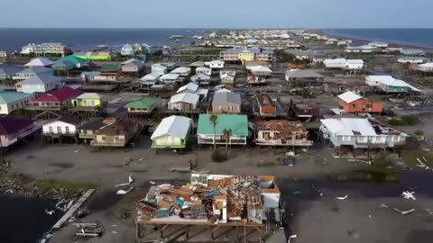 Footage of Ida-ravaged Louisiana ahead of Biden trip