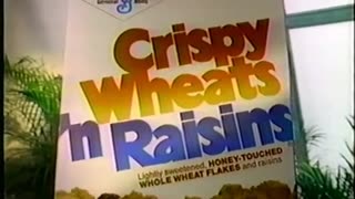 Crispy Wheats 'n Raisins Cereal Commercial (1987)