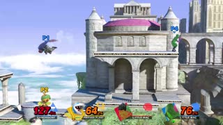 Ganondorf and Little Mac Vs Piranha Plant Vs Little Mac on Temple (Super Smash Bros Ultimate)