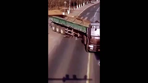 This Is The Luckiest Cyclist EVER As A Truck Runs Him Over