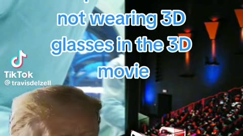 TRUMP INDICTED 😝FOR NOT WEARING 3D GLASSES @ A 3D MOVIE