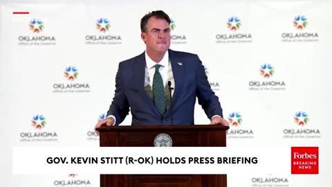Gov. Kevin Stitt Holds Oklahoma State Legislation Press Briefing