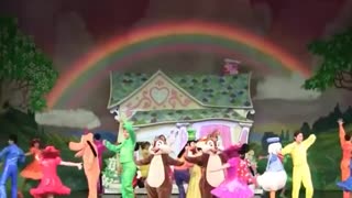 Disney Land Family Act Performance On Stage