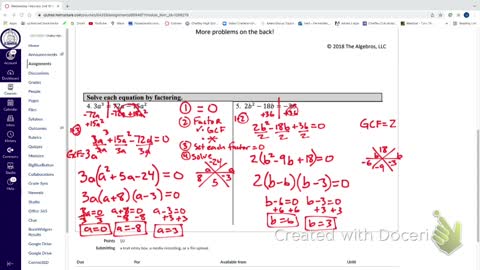 IM2 Alg1 Trad 10.6 Mastery check#1 Double factoring