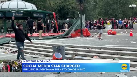 Influencer facing charges after thousands of fans overwhelm Union Square | GMA