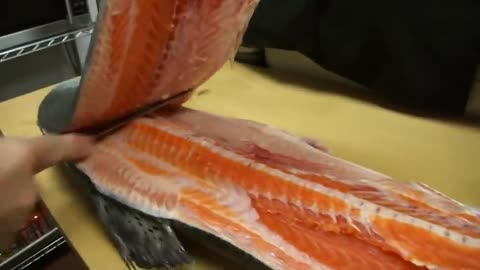 How to filet a whole salmon
