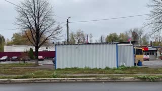 Donetsk - Russian flags and cars with the Z