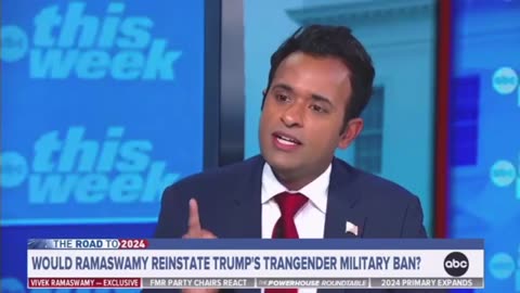 Vivek Ramaswamy says he would not reinstate the ban on transgender members in the military