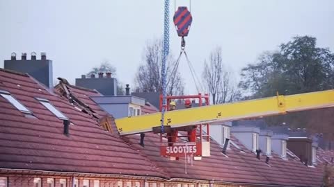 Dutch man crashes crane into house during marriage proposal