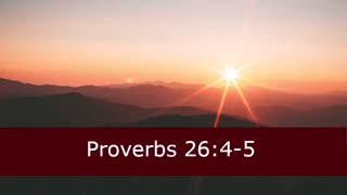 One Minute Proverbs 26 Devotional -- February 26, 2023