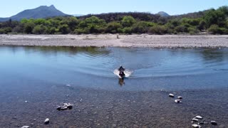 Crossing deep water near Tubares, Chihuahua, Mexico