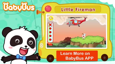 Little Panda the Fireman | Nursery Rhymes | Children's songs | BabyBus