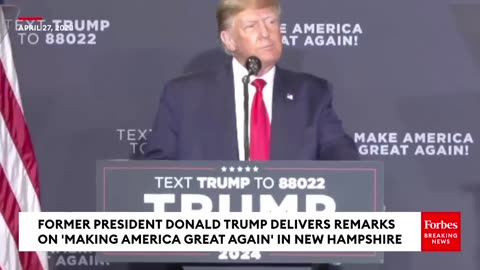 JUST IN: Trump Mocks Biden's 'Prepackaged Video' Announcement Of 2024 Reelection Bid In NH Speech