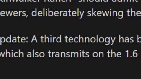 1.6ghz Freq is used by a few things not just gov satellites - mystery at skinwalker ranch