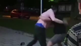 Drunken Bully Gets Knocked Out