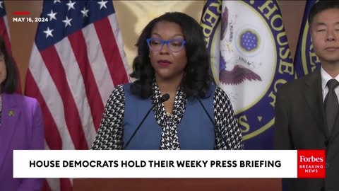 JUST IN- House Democrats Bash Marjorie Taylor Greene And Her Agenda At Weekly Press Briefing