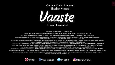 Vaaste Song: Dhvani Bhanushali, Tanishk Bagchi | Nikhil D | Bhushan Kumar | Radhika Rao, Vinay Sapru