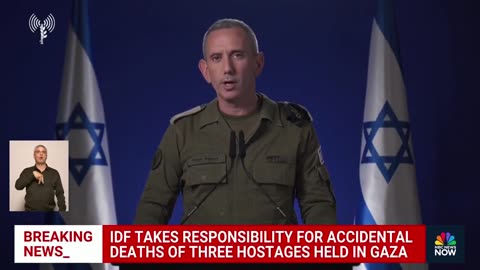 BREAKING: IDF takes responsibility for accidental deaths of three hostages in Gaza