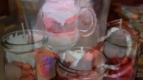 Handpoured Strawberries & Cream candles