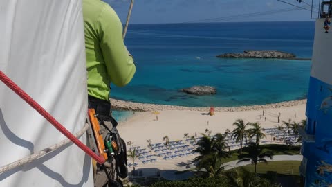 Ziplining Great Stirrup Cay!