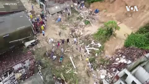 Drone Video Shows Destruction From Heavy Floods in Brazil