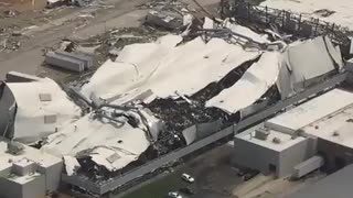 NEW - Tornado heavily damaged a large Pfizer pharmaceutical plant in North Carolina on Wednesday.