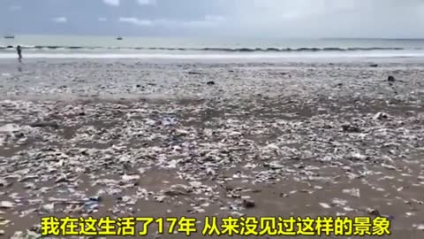 Bali resort beach becomes garbage beach! Is this nature's punishment for human beings?