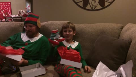 Father And Son Open The Best Christmas Present Ever