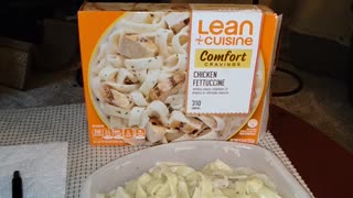 Eating Lean Cuisine Chicken Fettuccine, Dbn, MI, 4/17/24